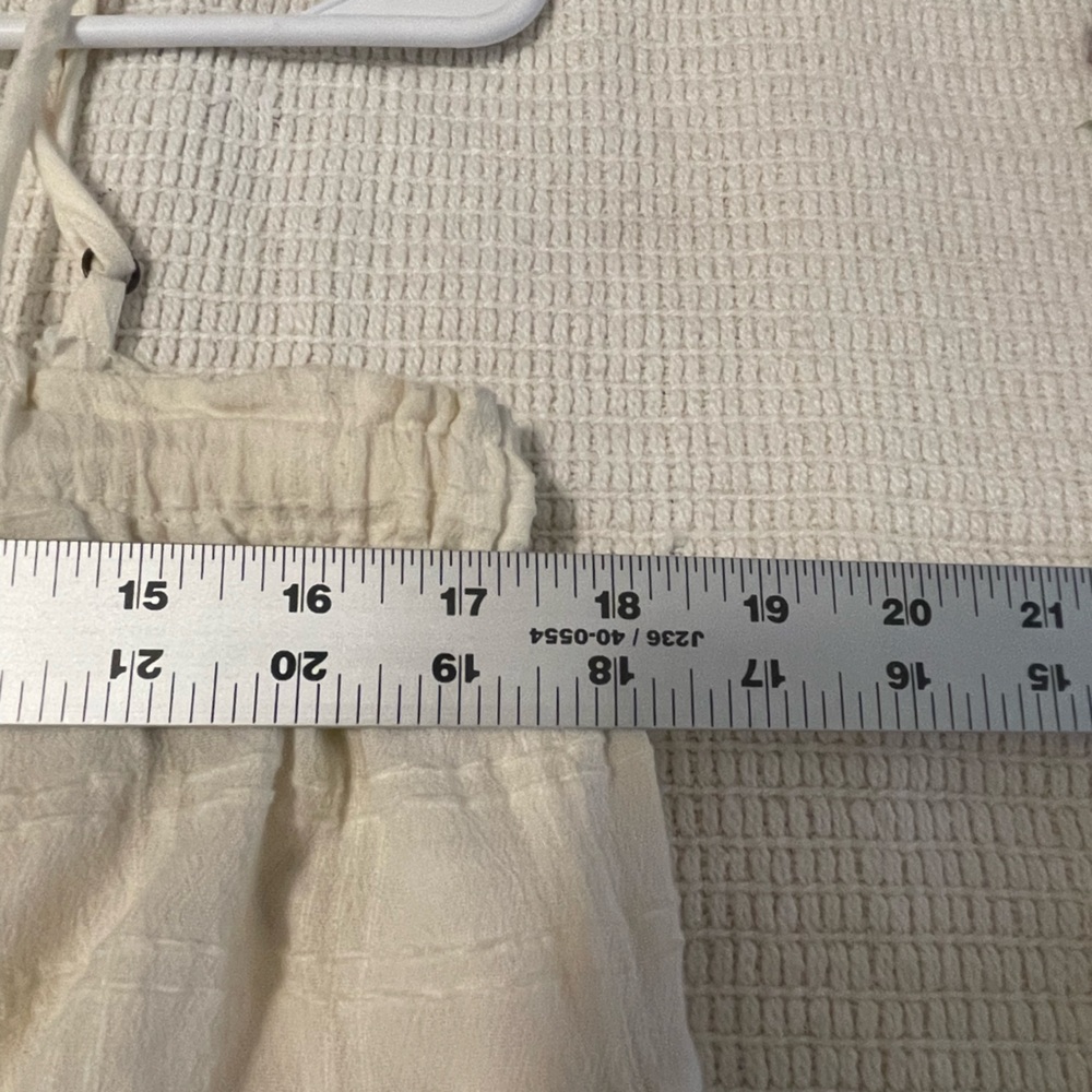 Urban Outfitters Cream Ruffle Romper Cotton Cottagecore Festival Farmers Daughtr - Picture 9 of 13